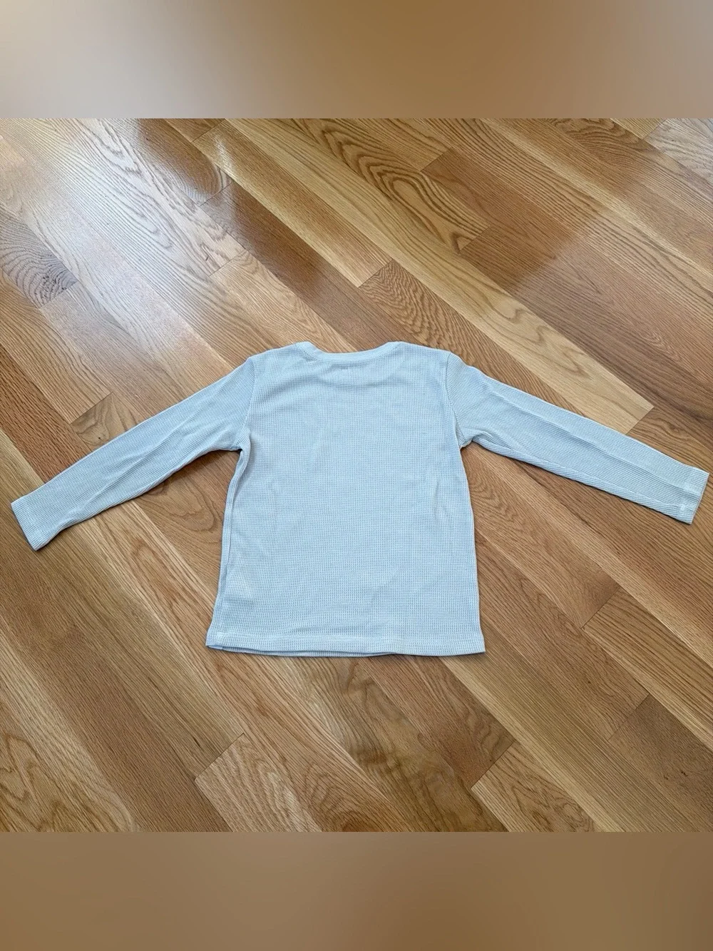 GAP Kids' Long-Sleeve Waffle Tee in Light Cream